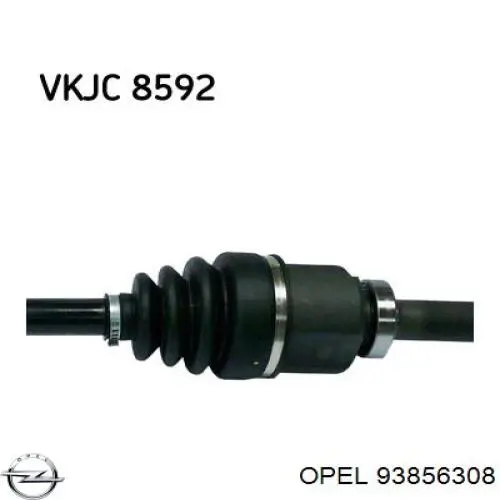 Semieje delantero derecho 93856308 Renault (RVI)