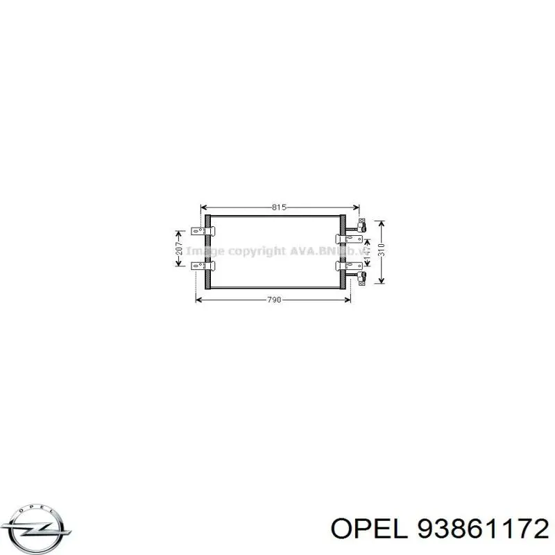 93861172 Opel condensador aire acondicionado