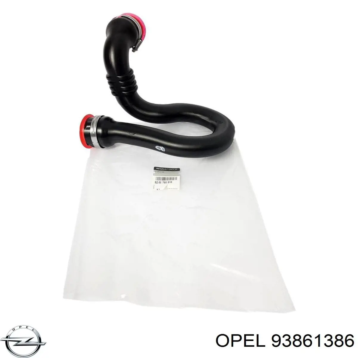 93861386 Opel tubo flexible de aire de sobrealimentación, de turbina