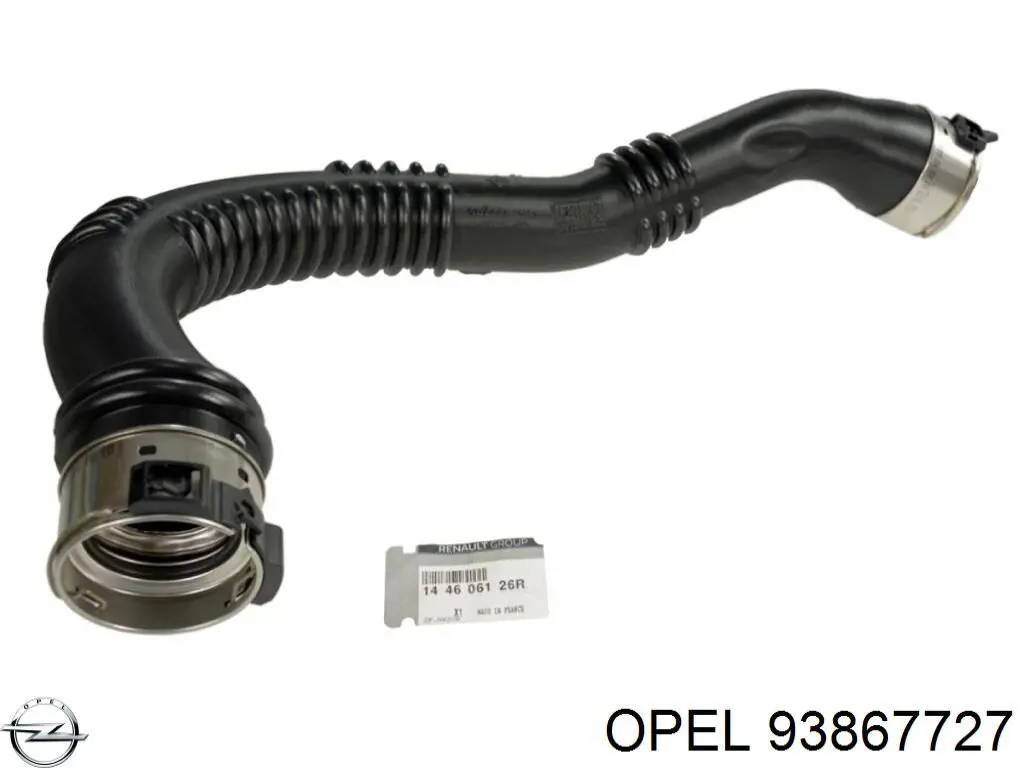 93867727 Opel tubo flexible de aire de sobrealimentación derecho