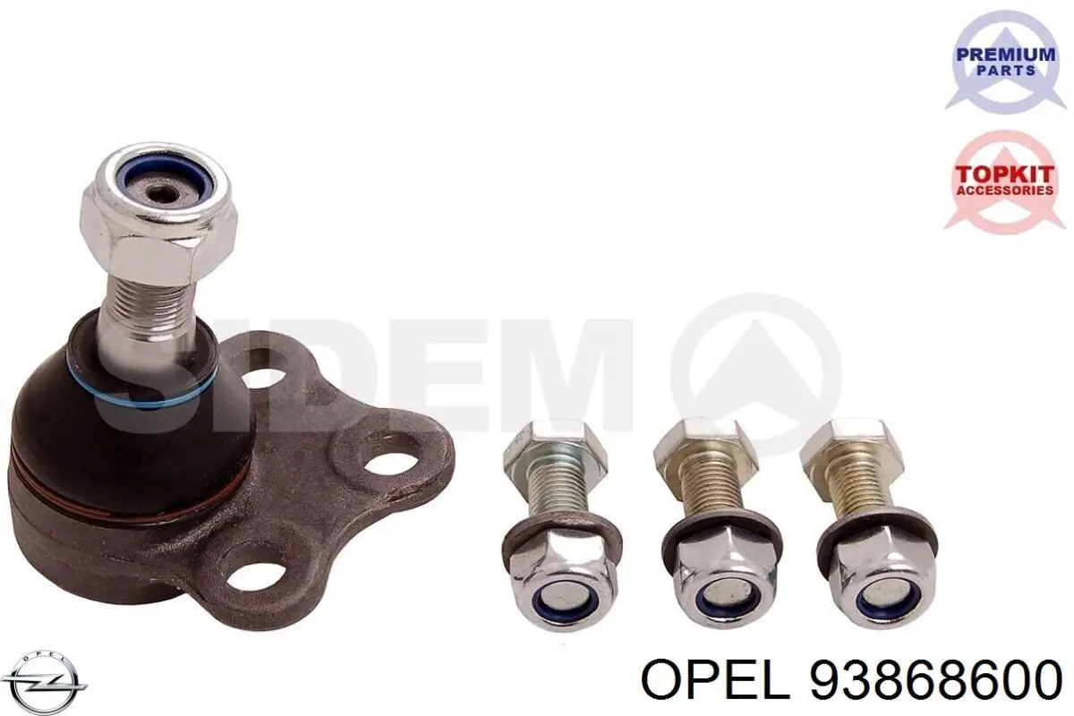 93868600 Opel barra oscilante, suspensión de ruedas delantera, inferior izquierda