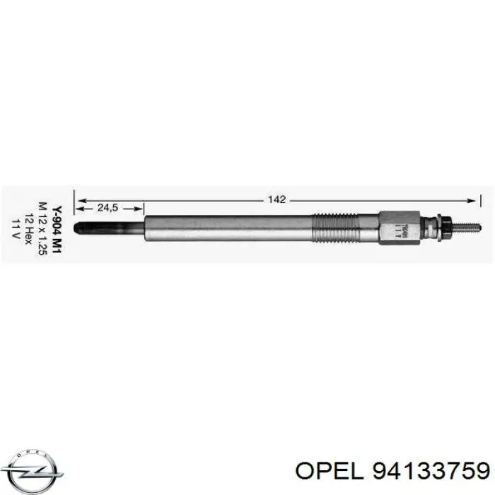 94133759 Opel bujía de incandescencia