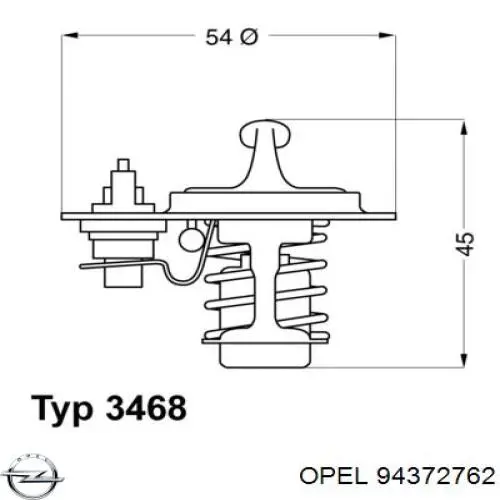 94372762 Opel termostato, refrigerante