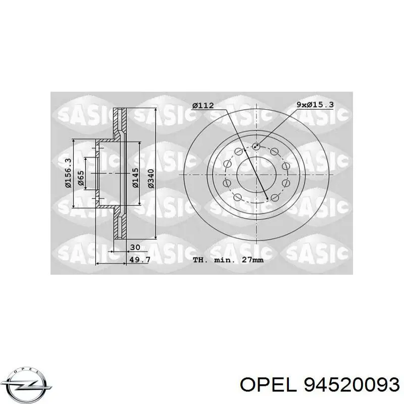 94520093 Opel