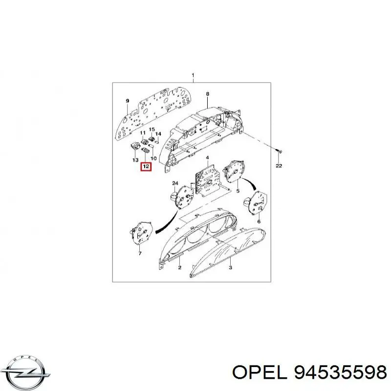 94535598 Opel bombilla