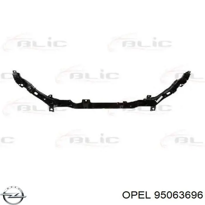 95063696 Opel Soporte de radiador completo (panel de montaje para foco)