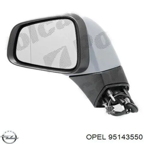 95143550 Opel espejo retrovisor derecho