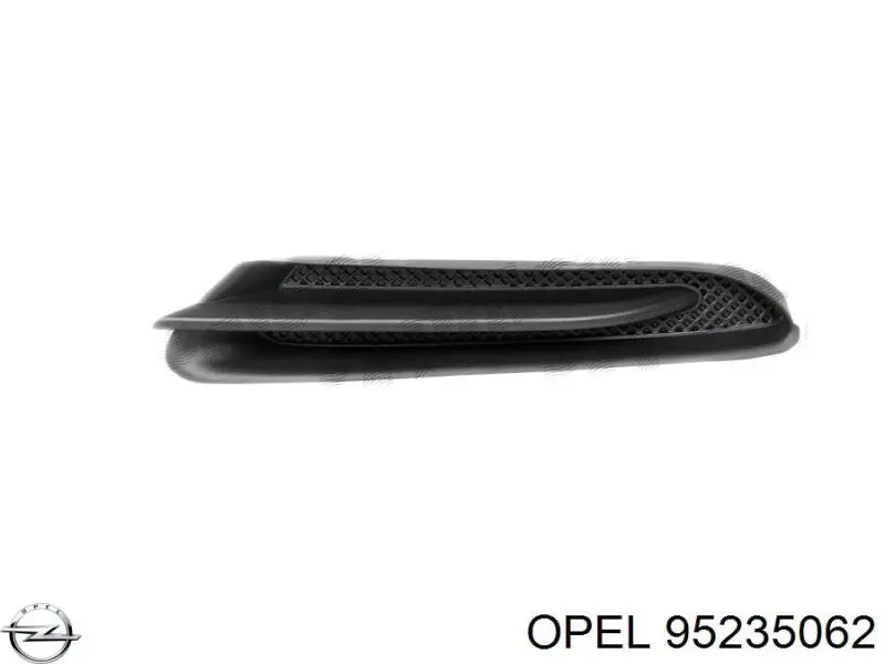 95235062 Opel moldura de parachoques delantero izquierdo