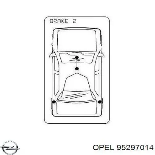 95297014 Opel cable de freno de mano trasero derecho/izquierdo