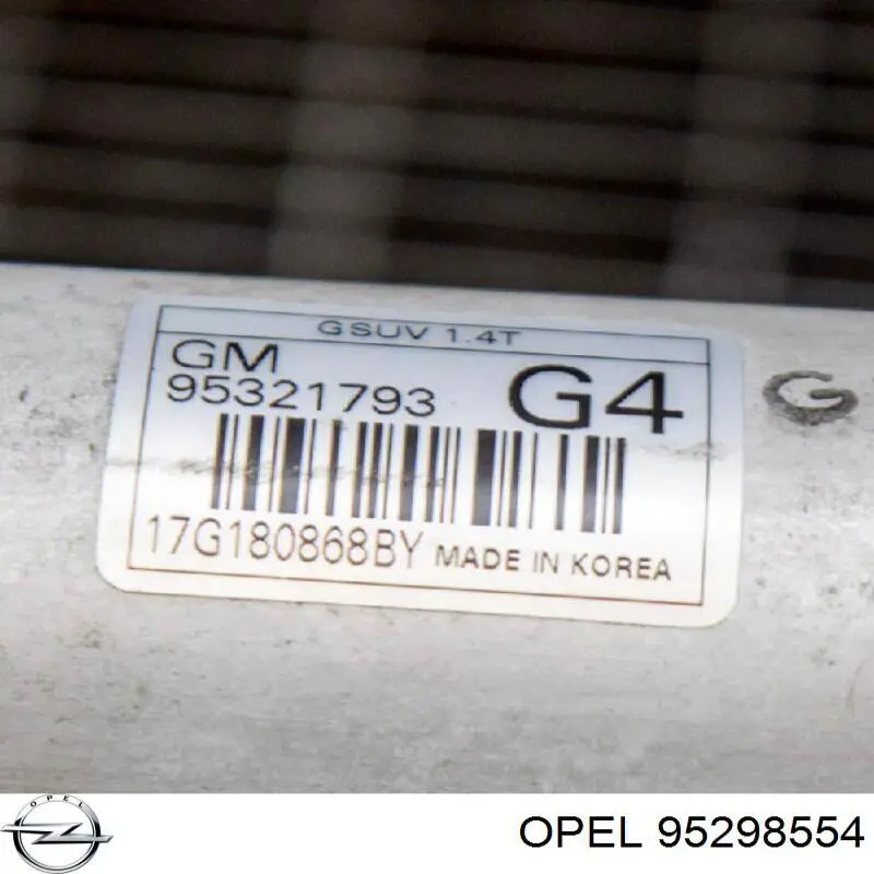 Radiador de água Opel 95298554