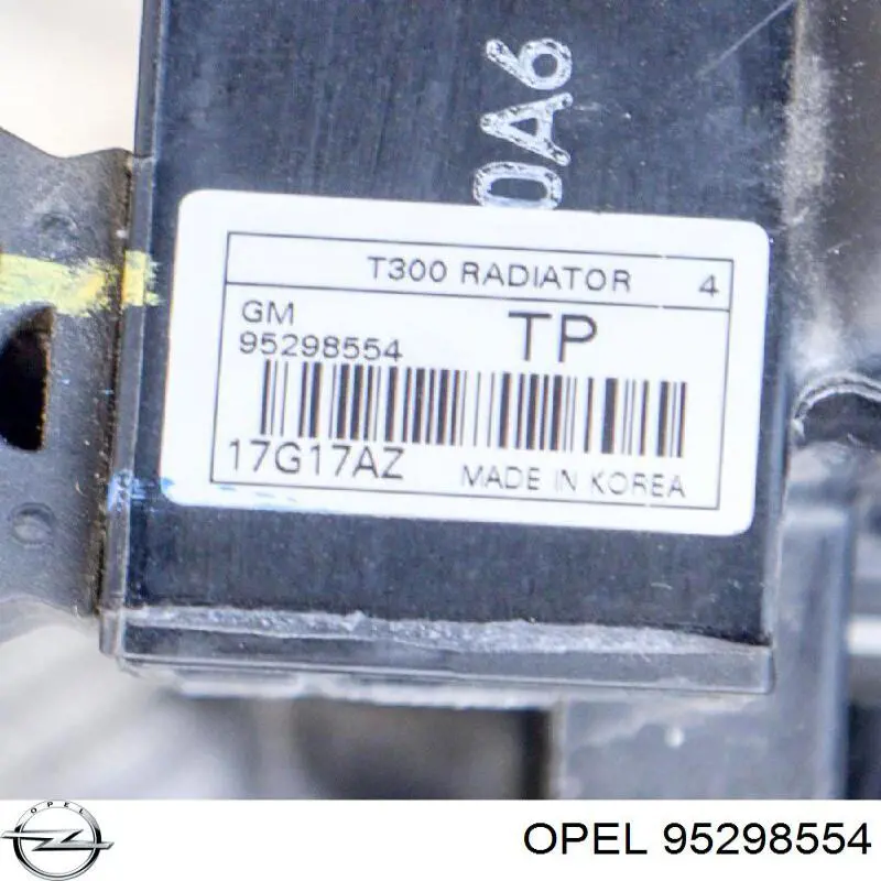 95298554 Opel Refrigeración del motor