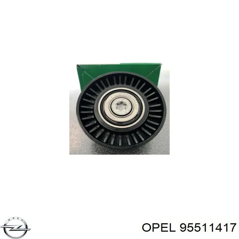 95511417 Opel polea inversión / guía, correa poli v