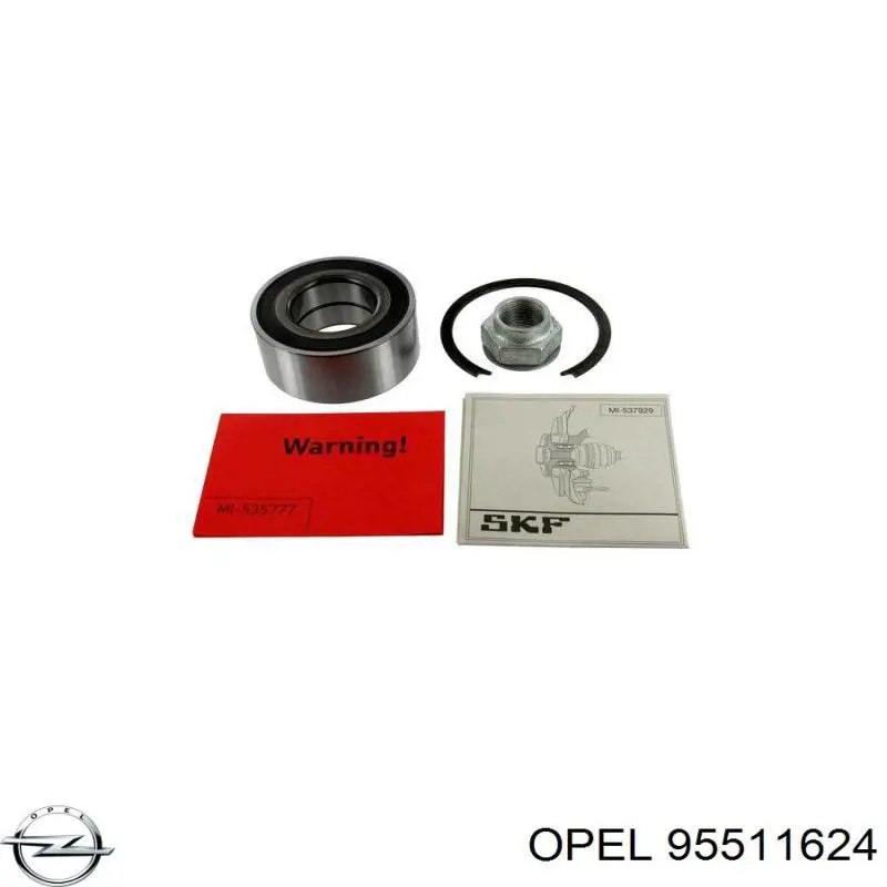 95511624 Opel cojinete de rueda delantero