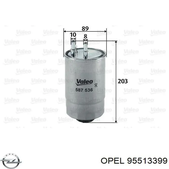 95513399 Opel filtro de combustible