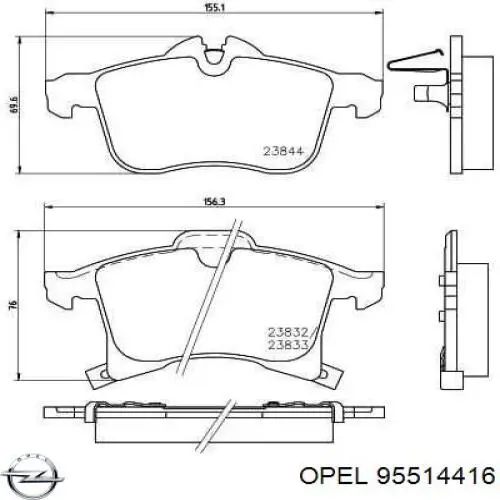 Pastillas de freno delanteras Opel Corsa X12