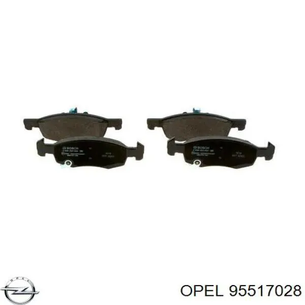 95517028 Opel pastillas de freno delanteras