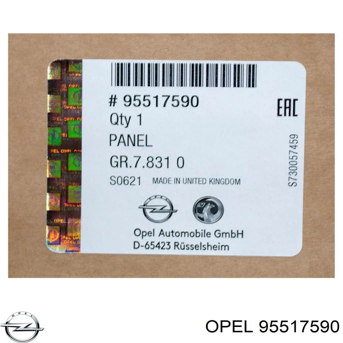 Parachoques delantero Opel 95517590 precio, desde 243,26 EUR