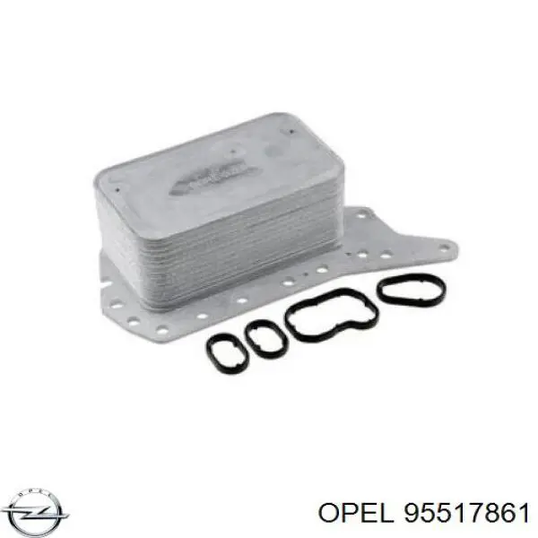 95517861 Opel Radiador de aceite debajo del filtro