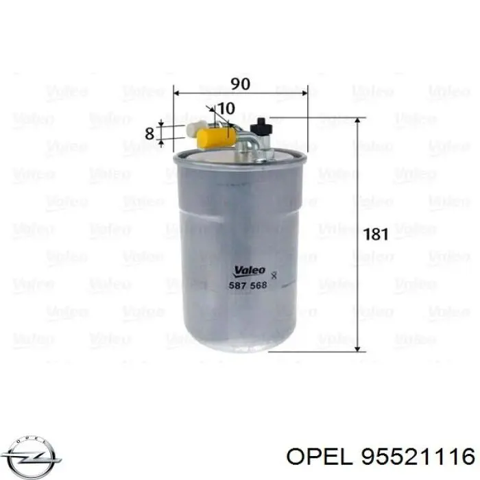 Filtro combustible Opel 95521116 precio, desde 20,34 EUR