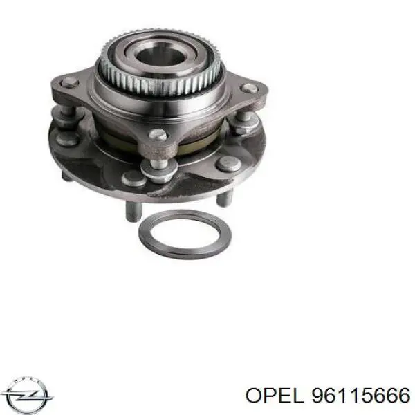 96115666 Opel muñón del eje, suspensión de rueda, trasero