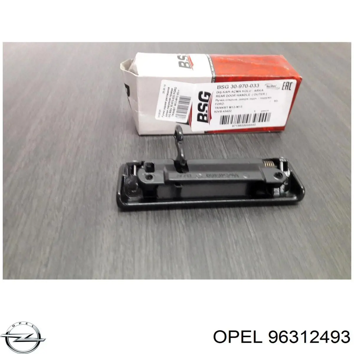 96312493 Opel tirador de puerta exterior delantero izquierda