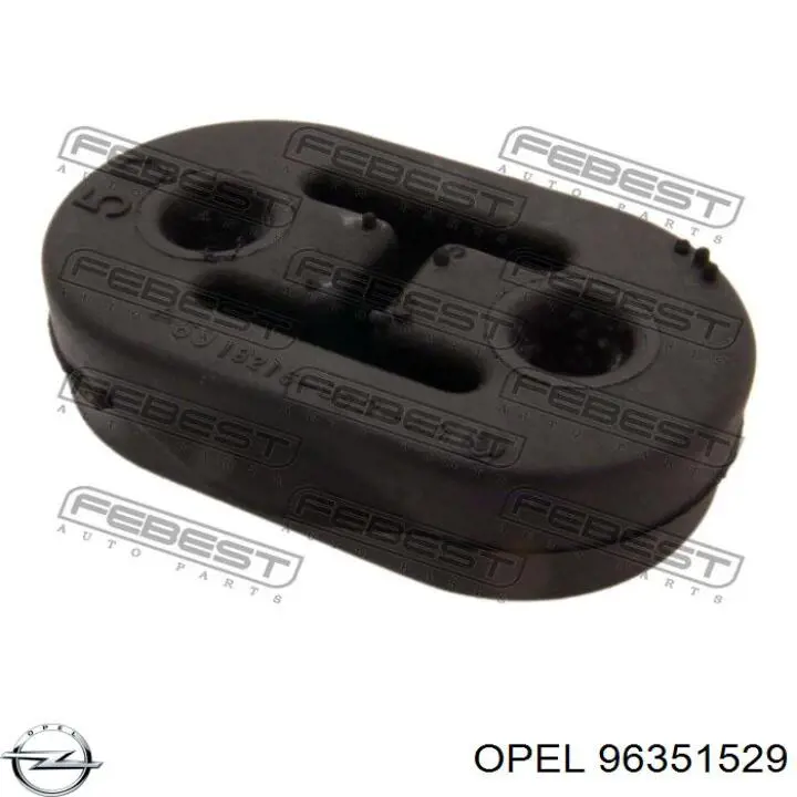 96351529 Opel soporte, silenciador