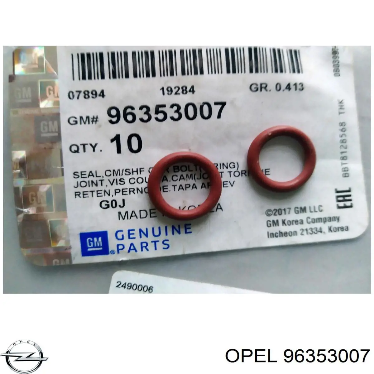 96353007 Opel junta, tapa de culata de cilindro, anillo de junta