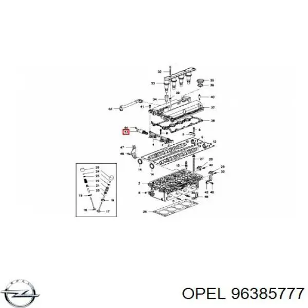 96385777 Opel sensor de posición del árbol de levas