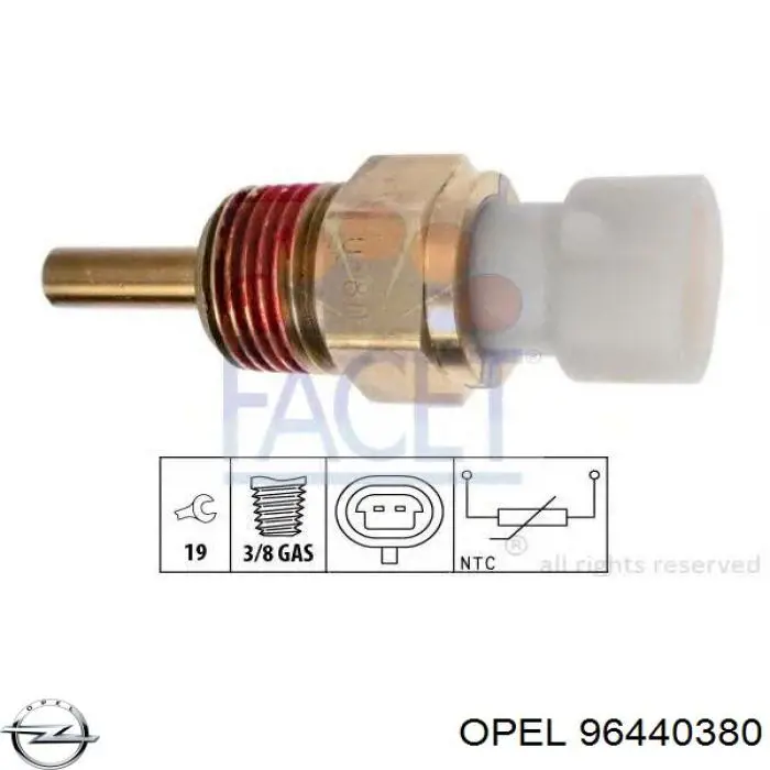 Comprar 96440380 General Motors Sensor de temperatura de agua