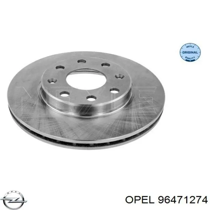 Disco de freno 96471274 Opel