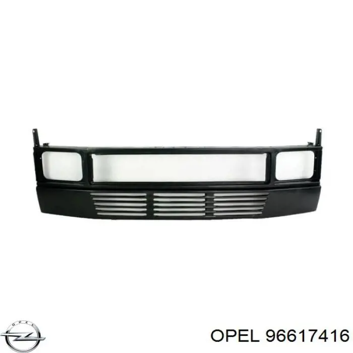 96617416 Opel soporte de radiador superior (panel de montaje para foco)