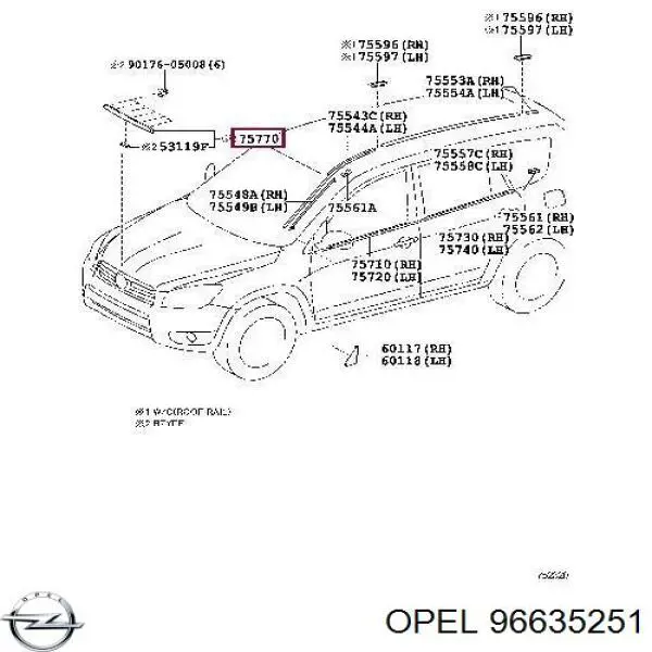  Moldura de capó Chevrolet Epica 2