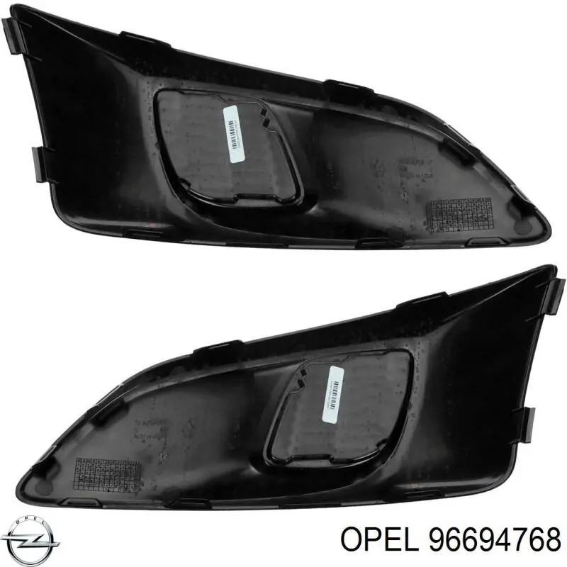 96694768 Opel rejilla de antinieblas delantera izquierda