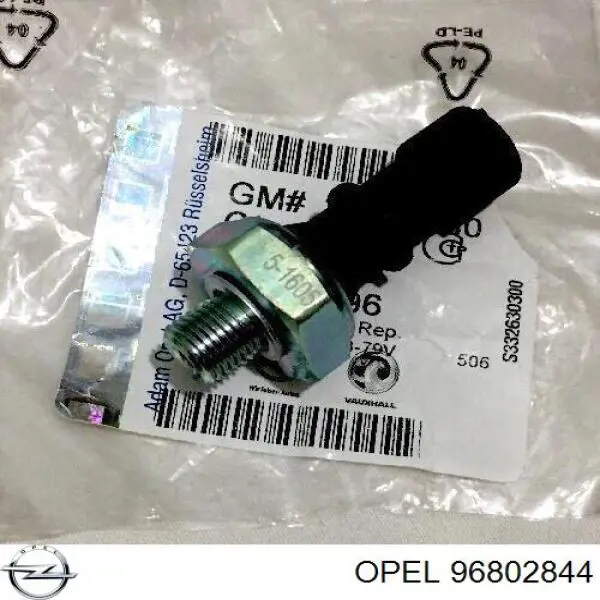 Sensor de presión de aceite 96802844 Opel