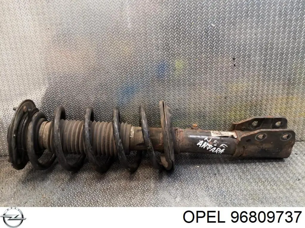 96809737 Opel amortiguador delantero izquierdo