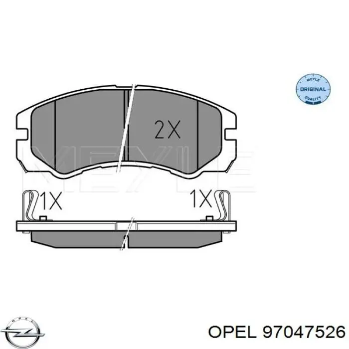 97047526 Opel pastillas de freno delanteras