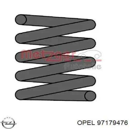 97179476 Opel muelle de suspensión eje trasero