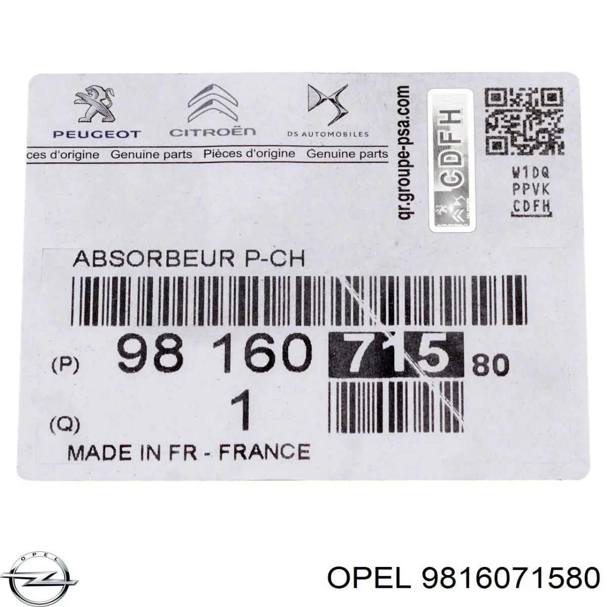Refuerzo de parachoques trasero Opel 9816071580 precio, desde 101,64 EUR