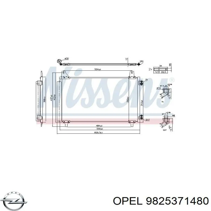 40015705 VAN Wezel Radiador de aire acondicionado