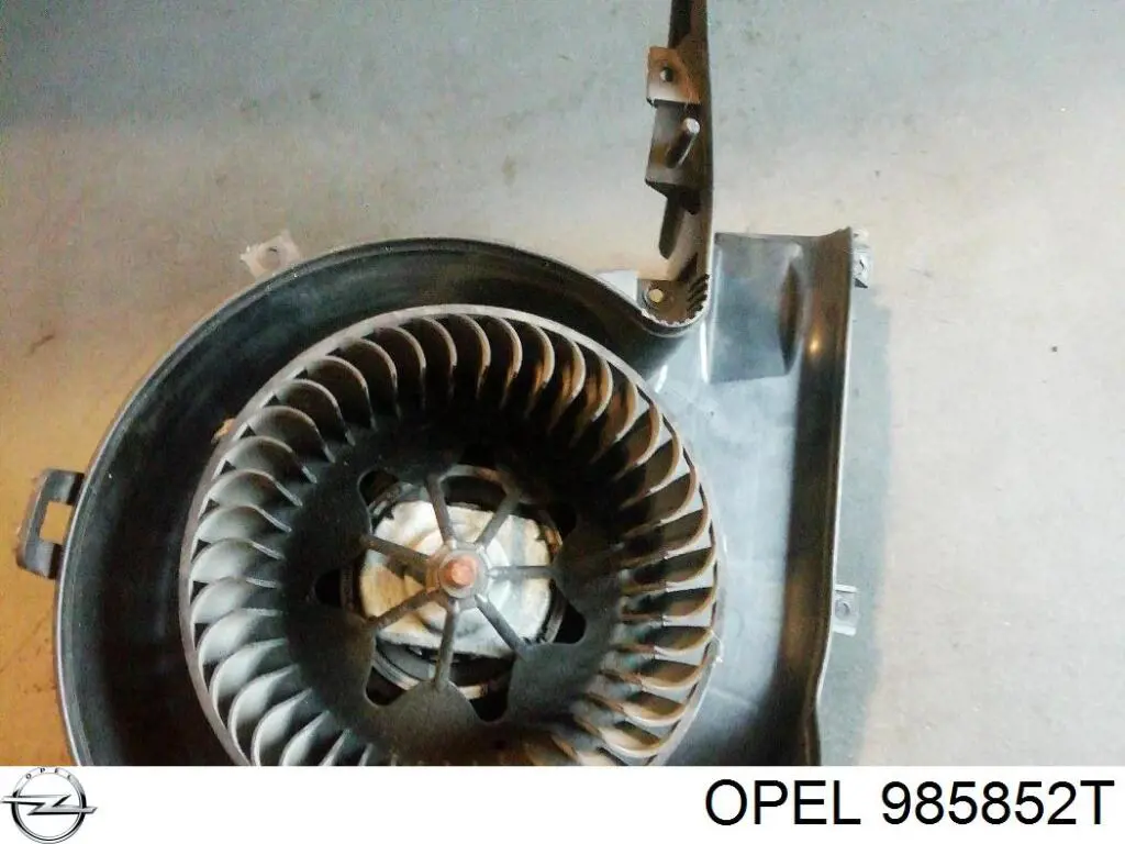 985852T Opel ventilador (rodete +motor aire acondicionado con electromotor completo)