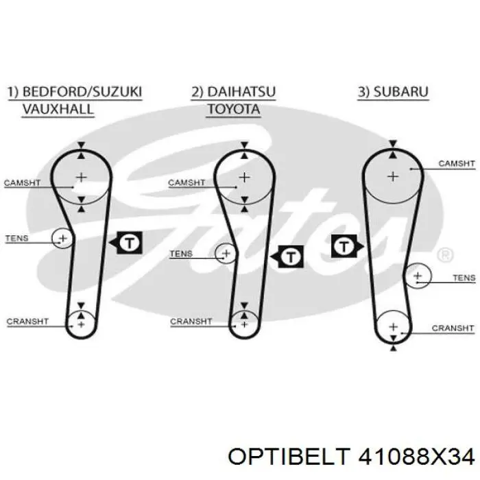 41088X34 Optibelt correa distribucion