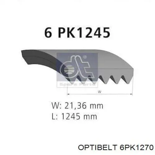 Correa de transmisión trapezoidal Optibelt 6PK1270 precio, desde 13,88 EUR