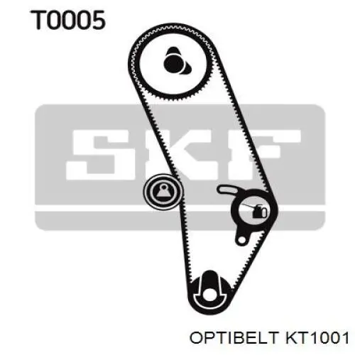 KT1001 Optibelt kit correa de distribución