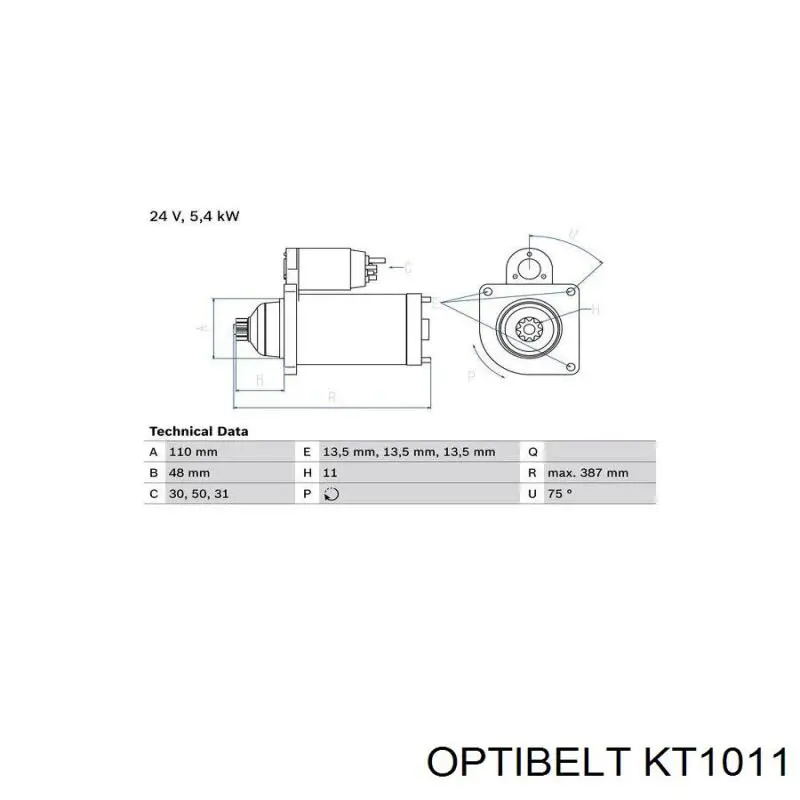 Comprar KT1011 Optibelt Kit de correa de distribución