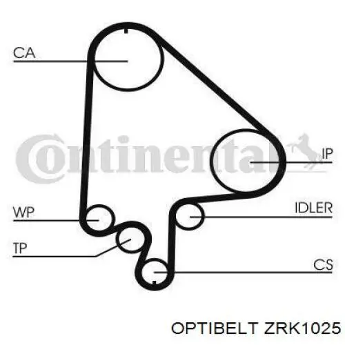 ZRK1025 Optibelt correa distribucion