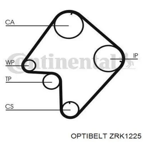 ZRK1225 Optibelt correa distribucion