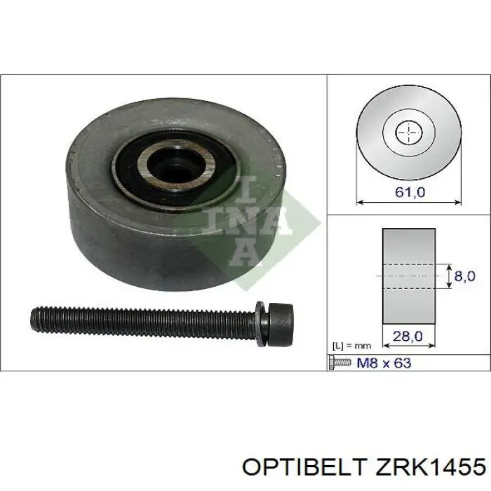 ZRK 1455 Optibelt correa distribucion