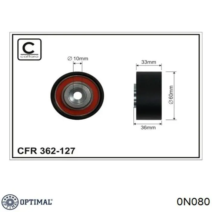 0N080 Optimal rodillo intermedio de correa dentada