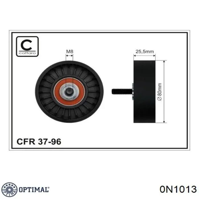 0N1013 Optimal tensor de correa, correa poli v