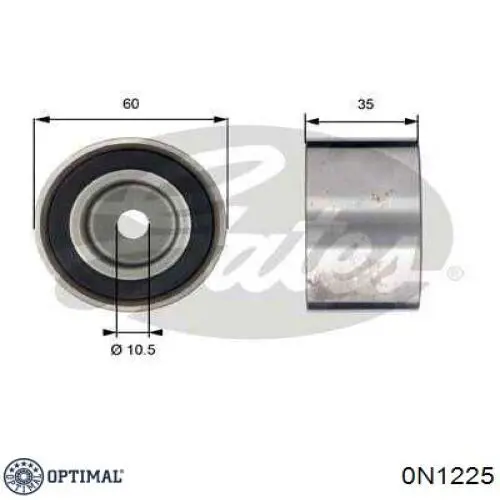 0-N1225 Optimal rodillo intermedio de correa dentada